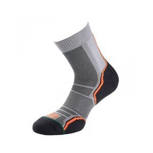 1000 Mile Mens Trail Socks (Pack of 2) / Gray/Orange